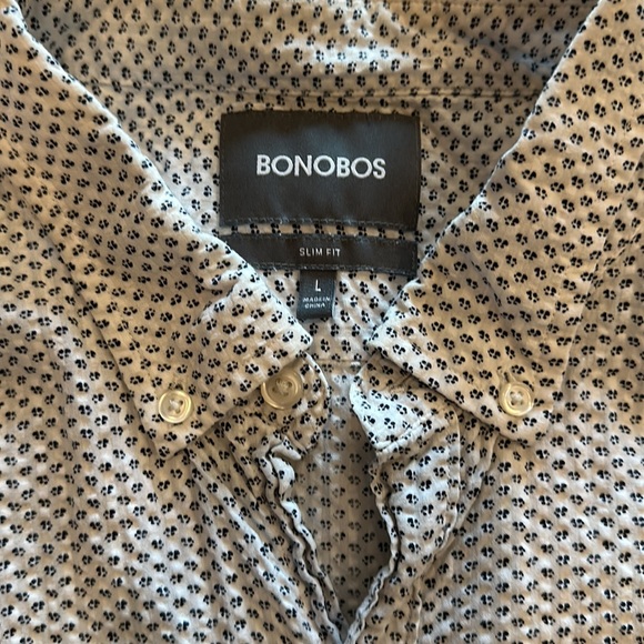 Bonobos Short Sleeve Button Down Slim Fit L - Picture 2 of 3